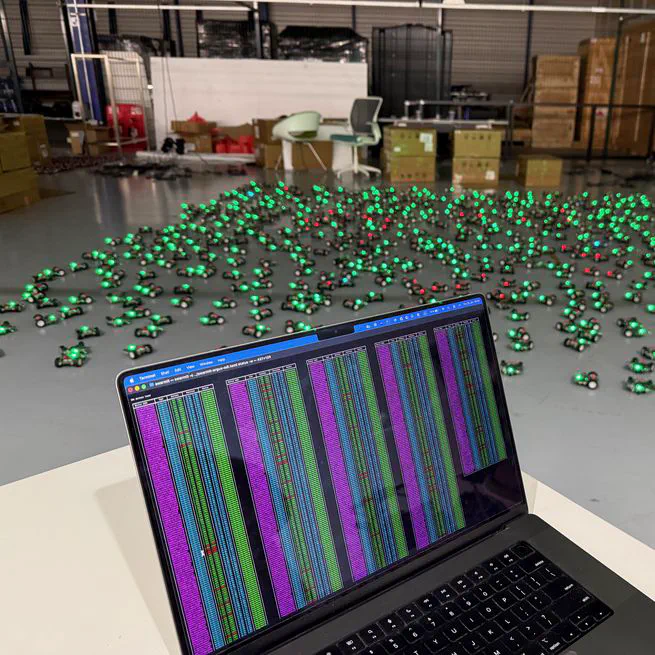 1,000 DotBots: building an ultra large interactive robotic swarm