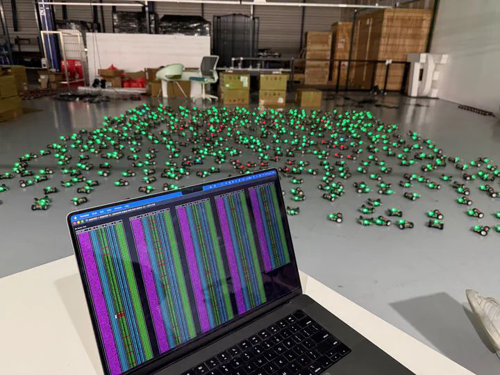1,000 DotBots: building an ultra large interactive robotic swarm